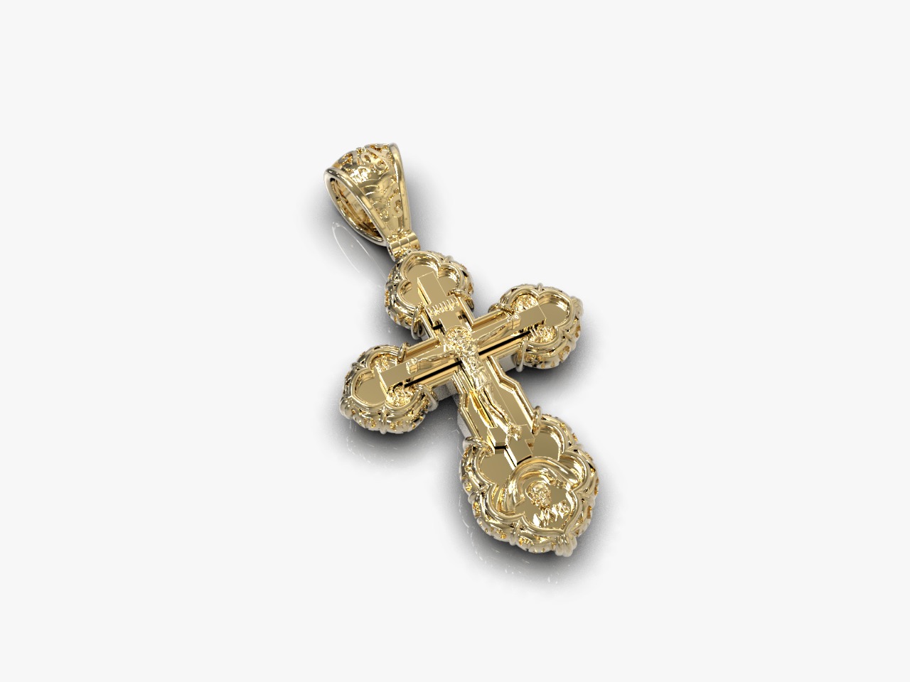 Православный крест из золота 750 пробы