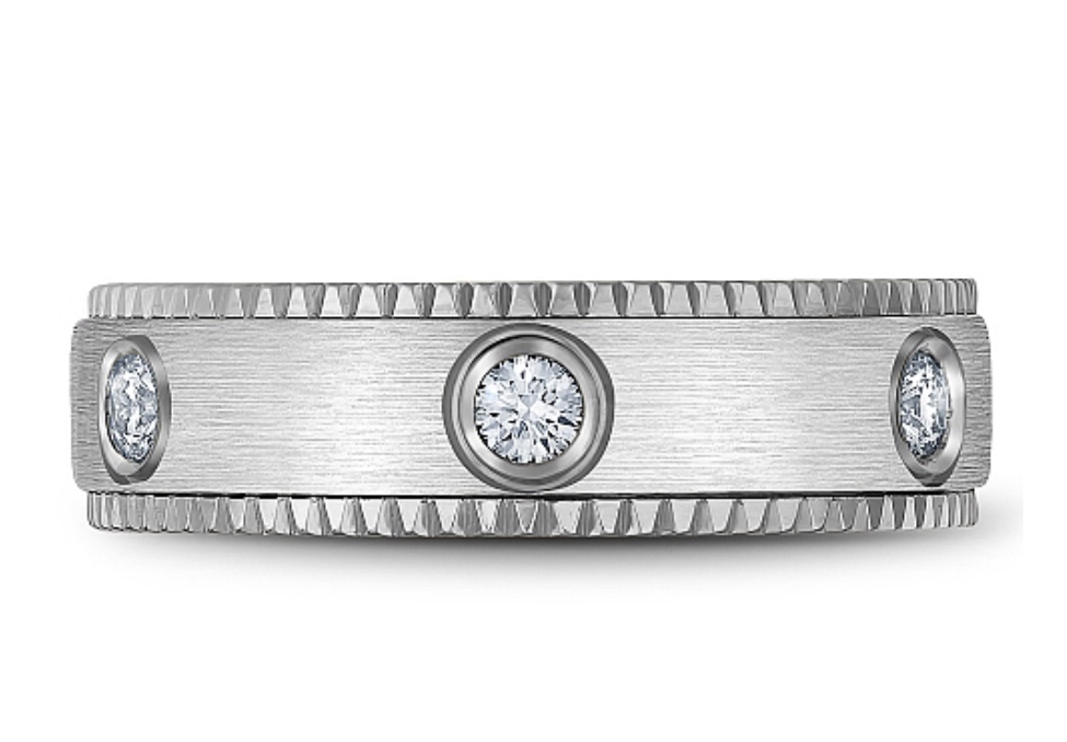 Обручальное кольцо с бриллиантами(0,60 ct.) из платины