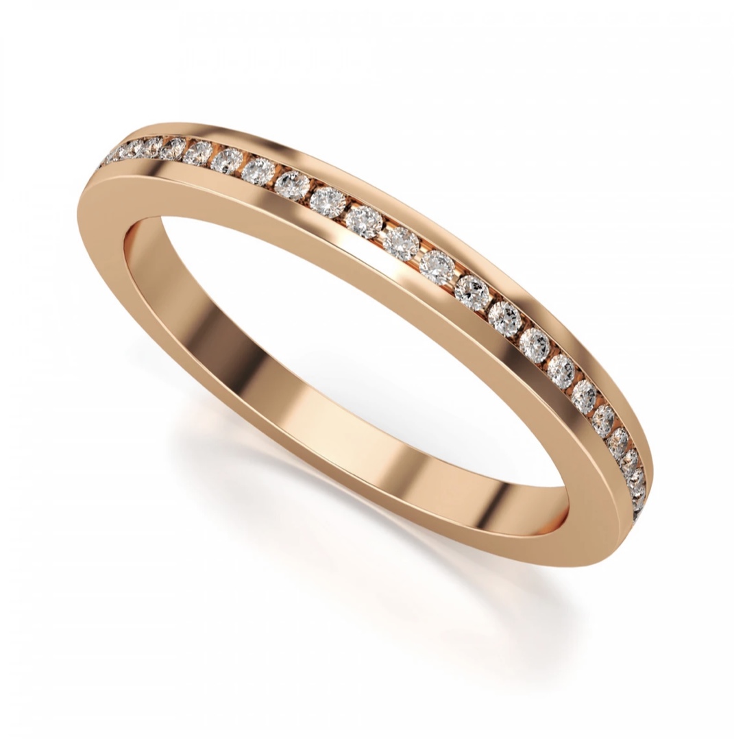 Обручальное кольцо с бриллиантами(0,14 ct.) из золота 585