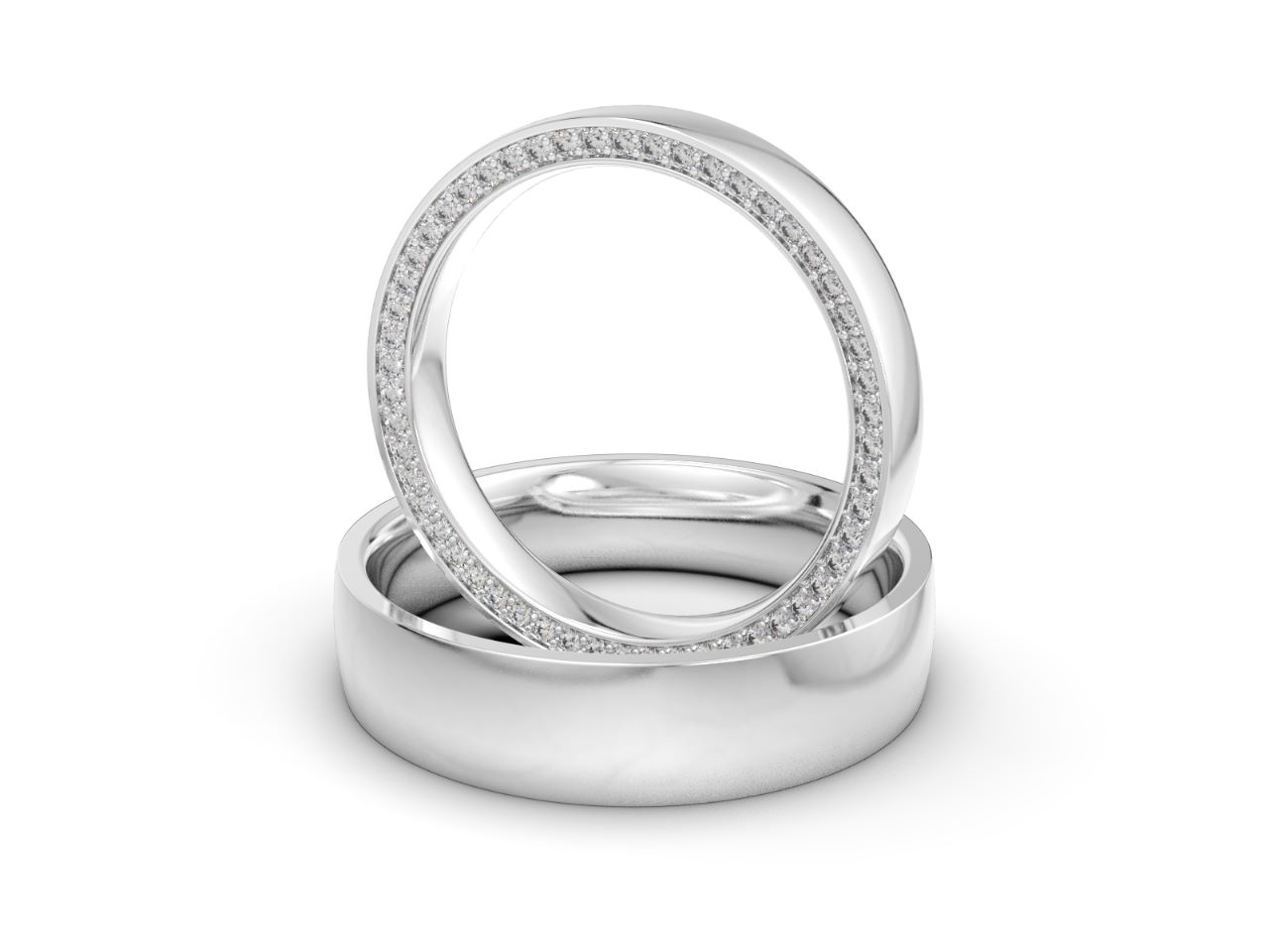 Обручальные кольца с бриллиантами(0,20 ct.) из платины 950
