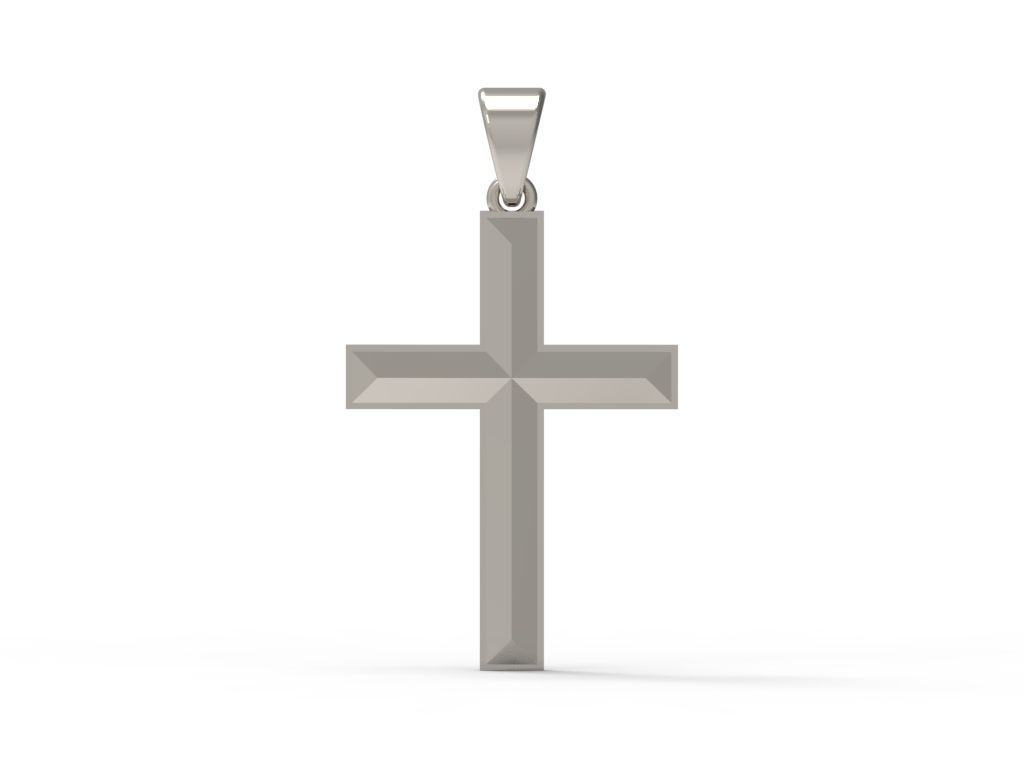 Подвеска «Крест» мужская из платины 950