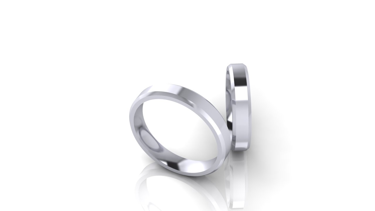 Обручальные кольца из платины(4,0 мм.)