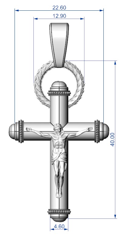Православный крест с топазами(0,80 ct.) из платины