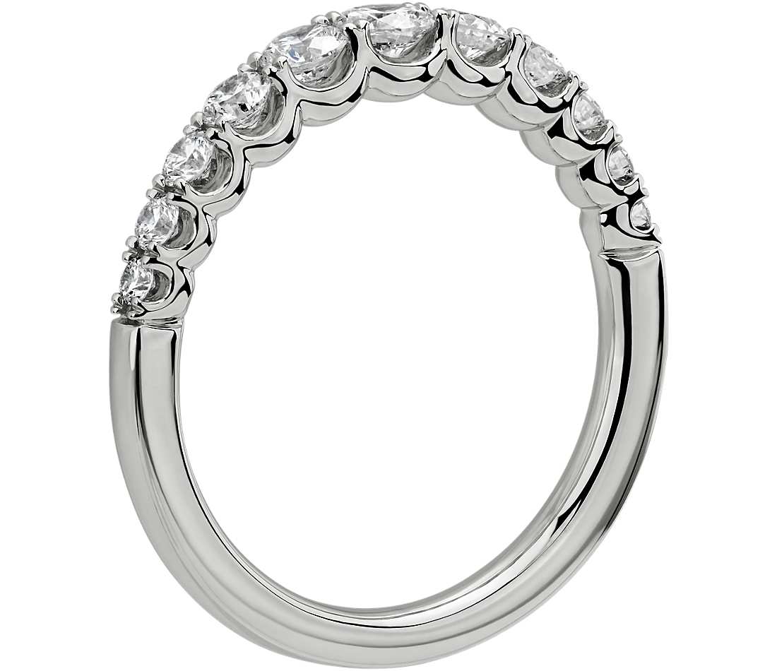 Обручальное кольцо с бриллиантами(0,60 ct.) из платины 