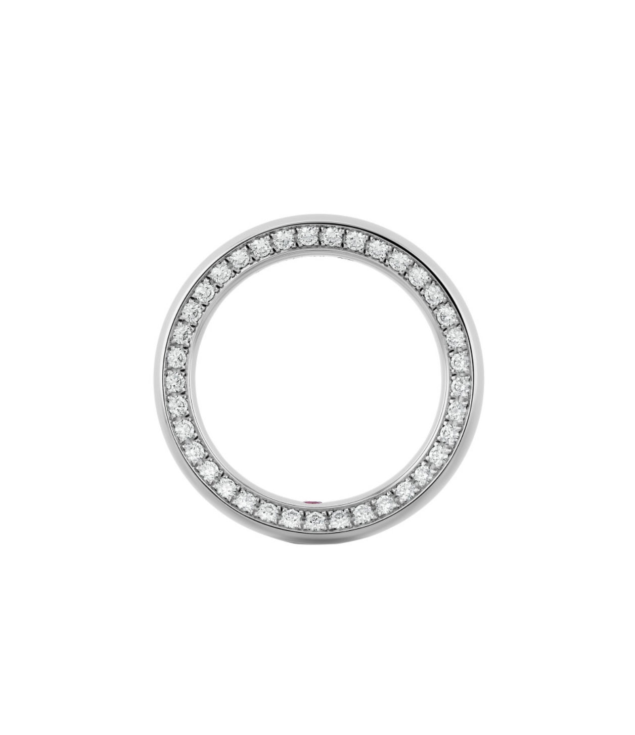 Обручальное кольцо с бриллиантами(0,32 ct.) и рубином(0,004 ct.) из платины 950 пробы 