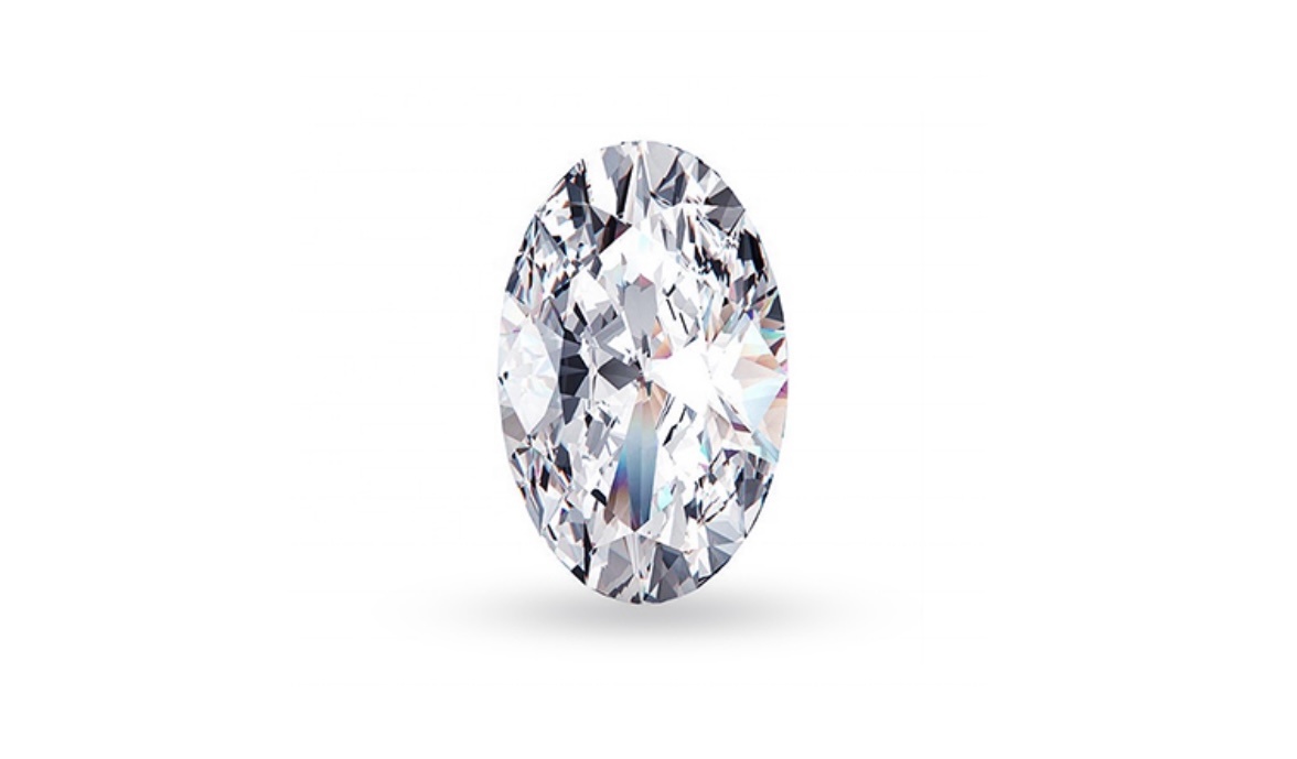 Кольцо с бриллиантом «Овал»(0,60 ct.) из платины 950 пробы