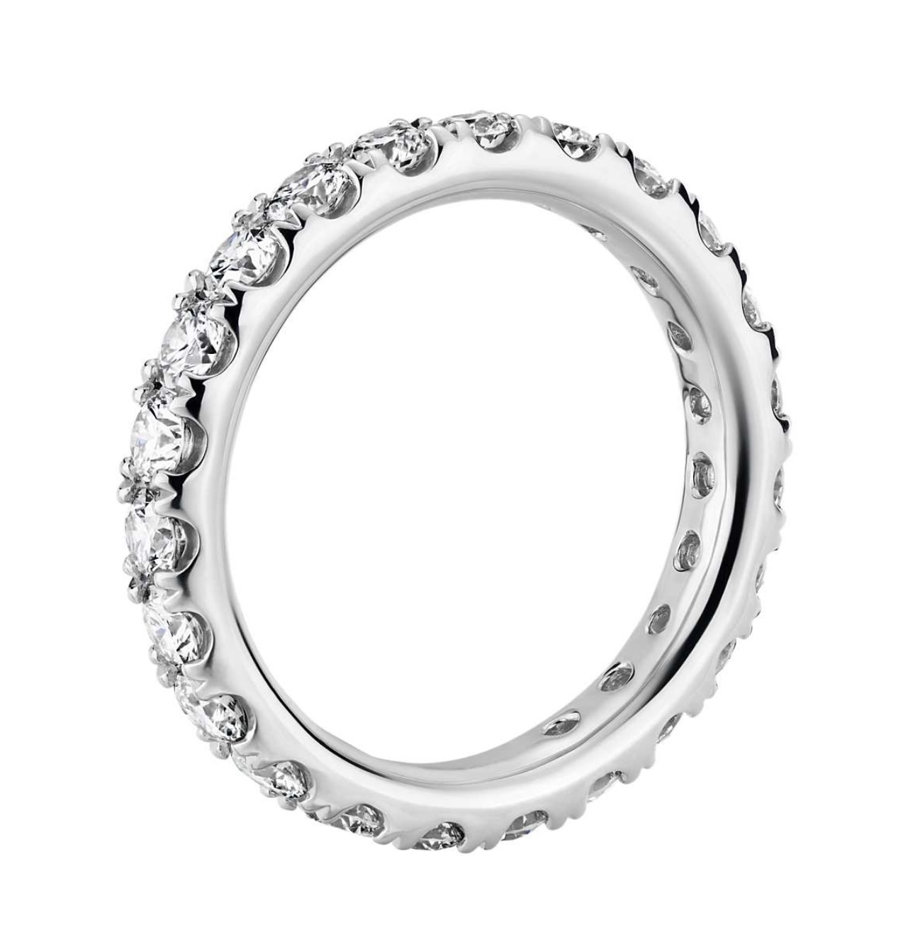 Обручальное кольцо с бриллиантами(1,95 ct.) из платины 
