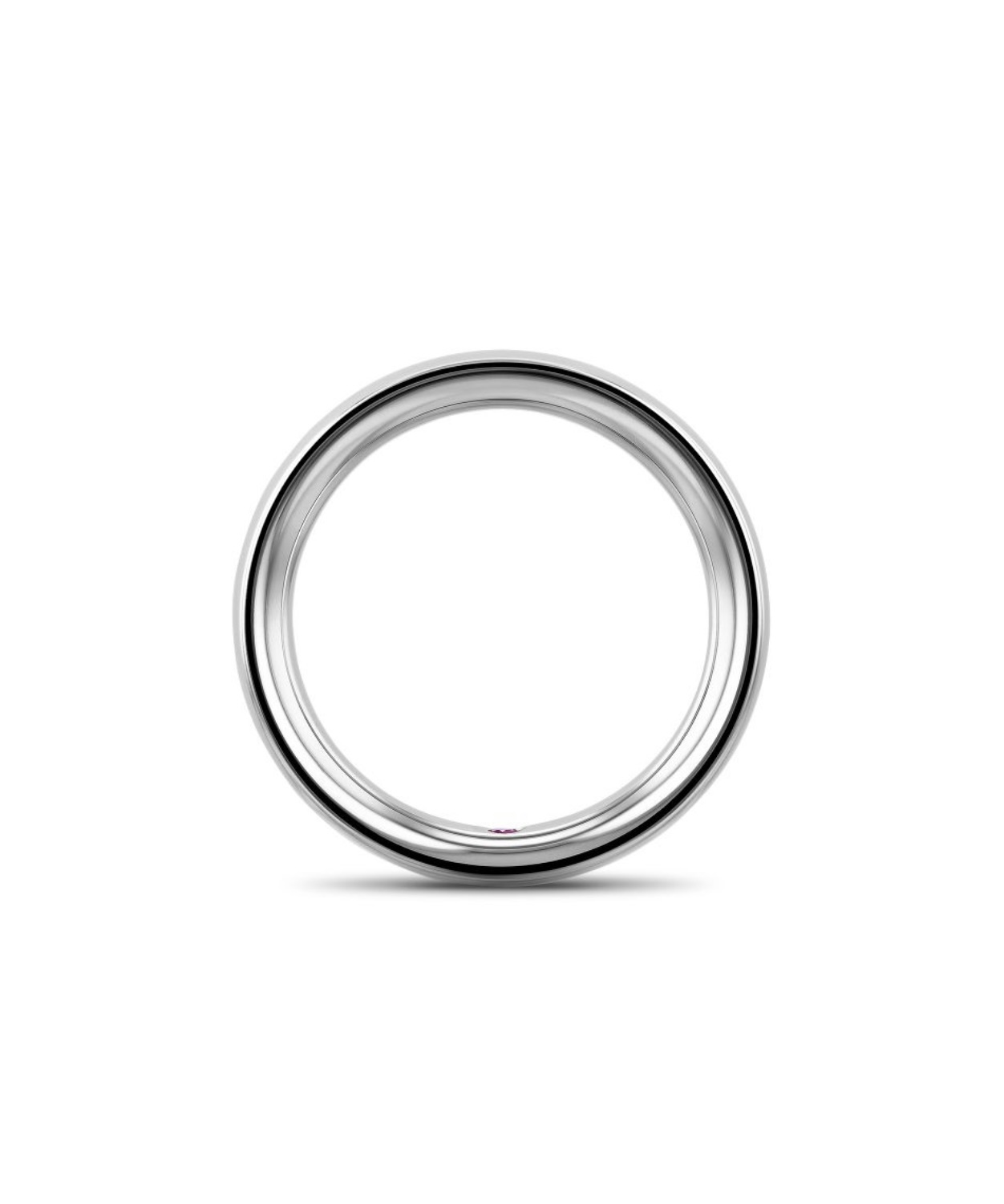Обручальное кольцо с рубином(0,004 ct.) из платины 950 пробы 