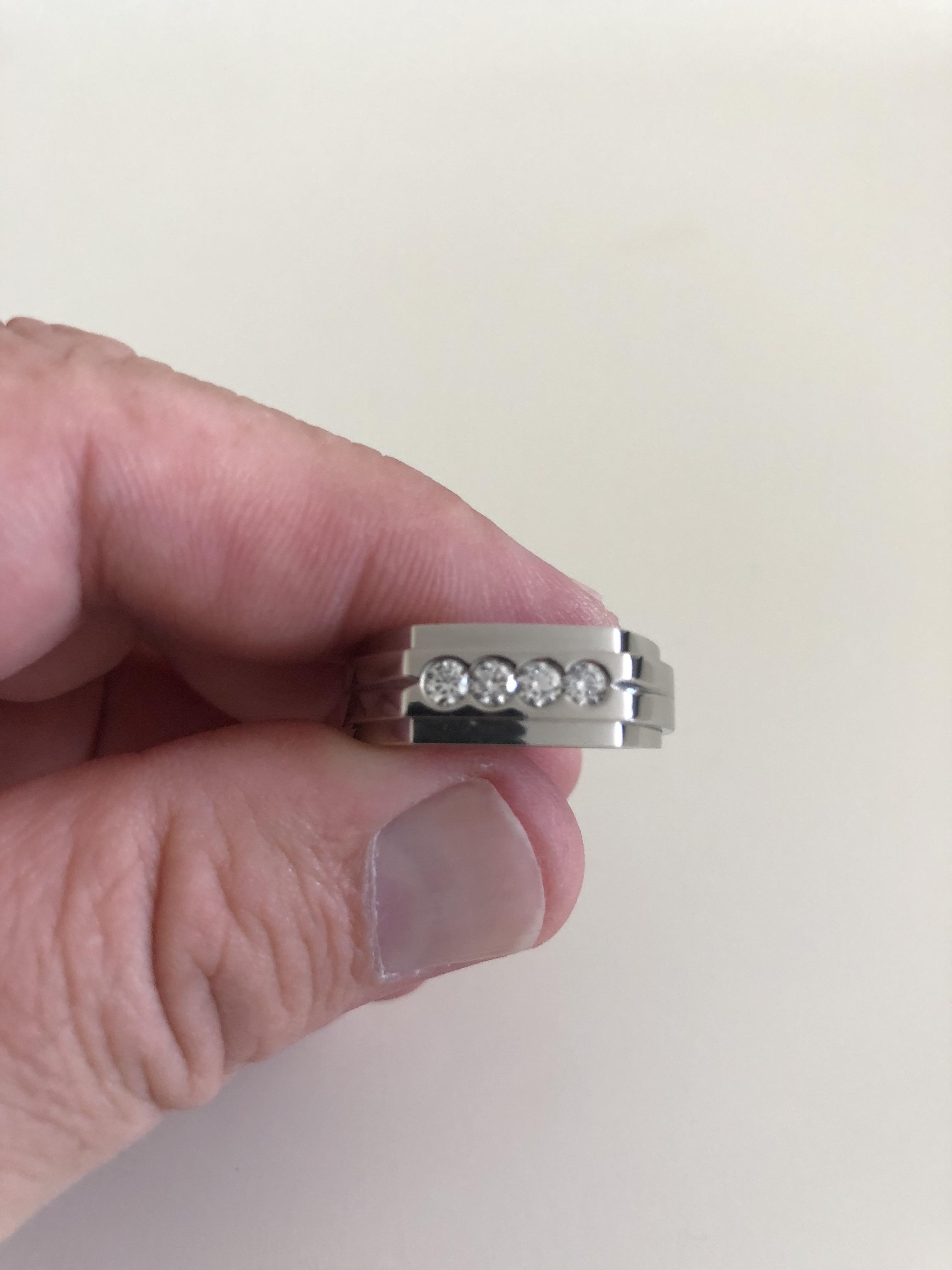 Мужское кольцо с бриллиантами(0,42 ct.) из платины