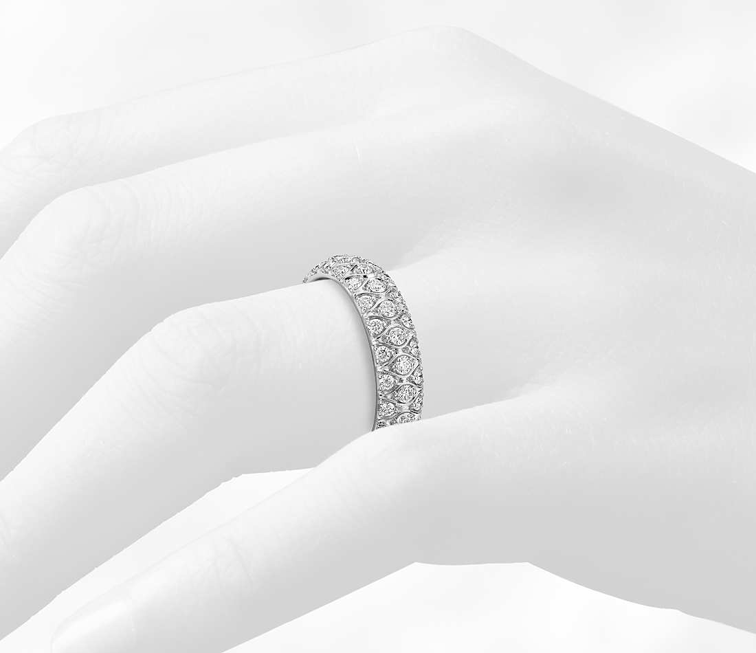 Обручальное кольцо с бриллиантами(1,20 ct.) из платины 