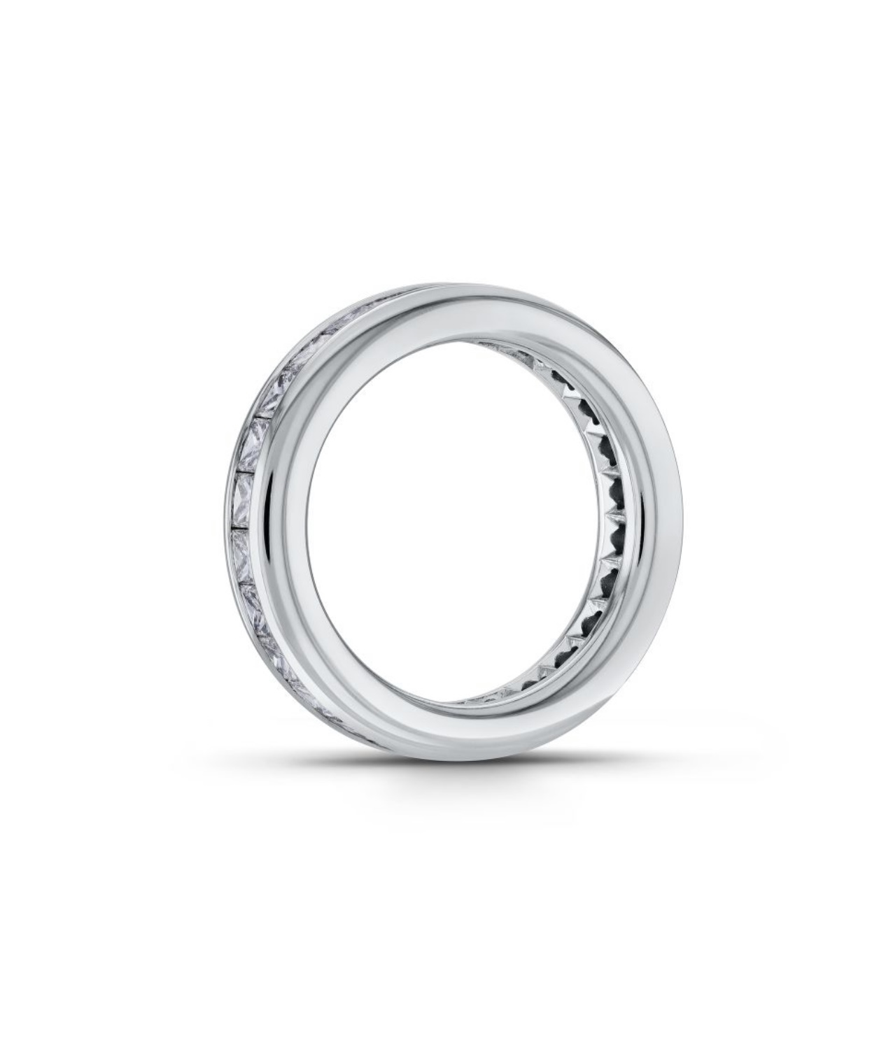 Обручальное кольцо с бриллиантами(2,40 ct.) из платины 950 пробы 