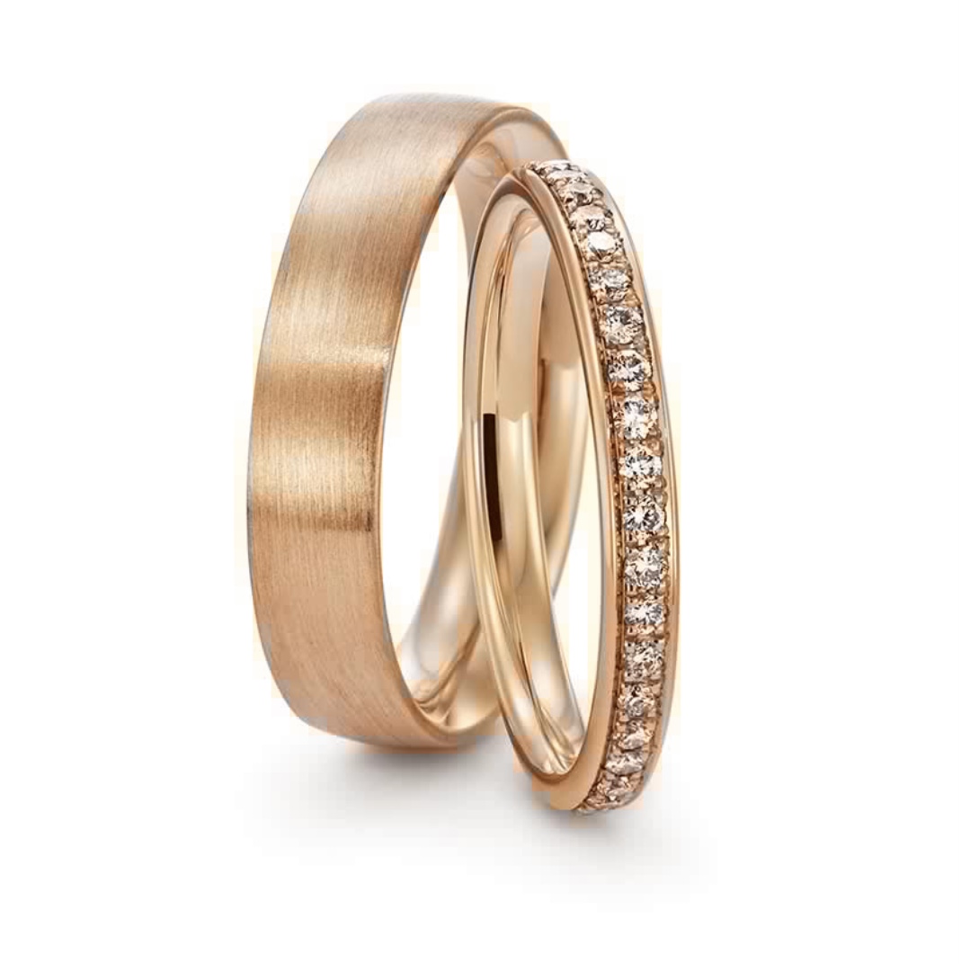 Обручальные кольца с бриллиантами(0,54 ct) из золота