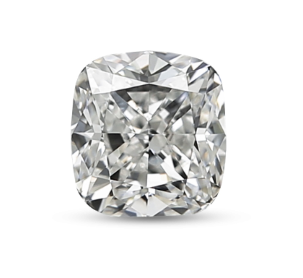 Кольцо с бриллиантом «Кушон»(1,01 ct.) из платины 950 пробы