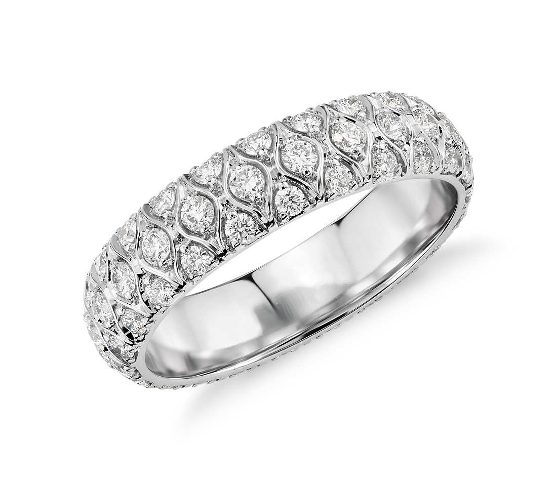 Обручальное кольцо с бриллиантами(1,20 ct.) из платины 