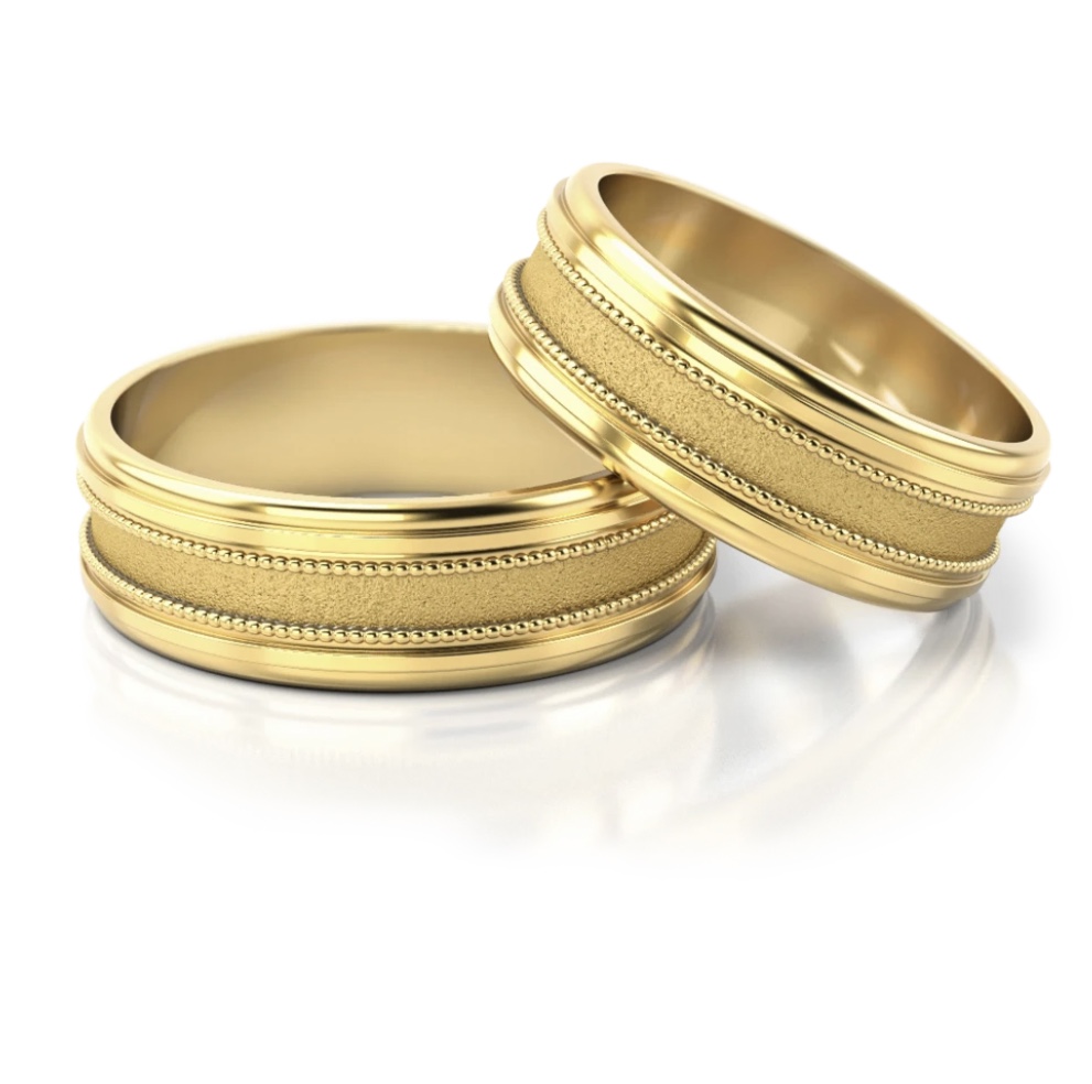 Обручальные кольца из жёлтого золота 750 пробы 