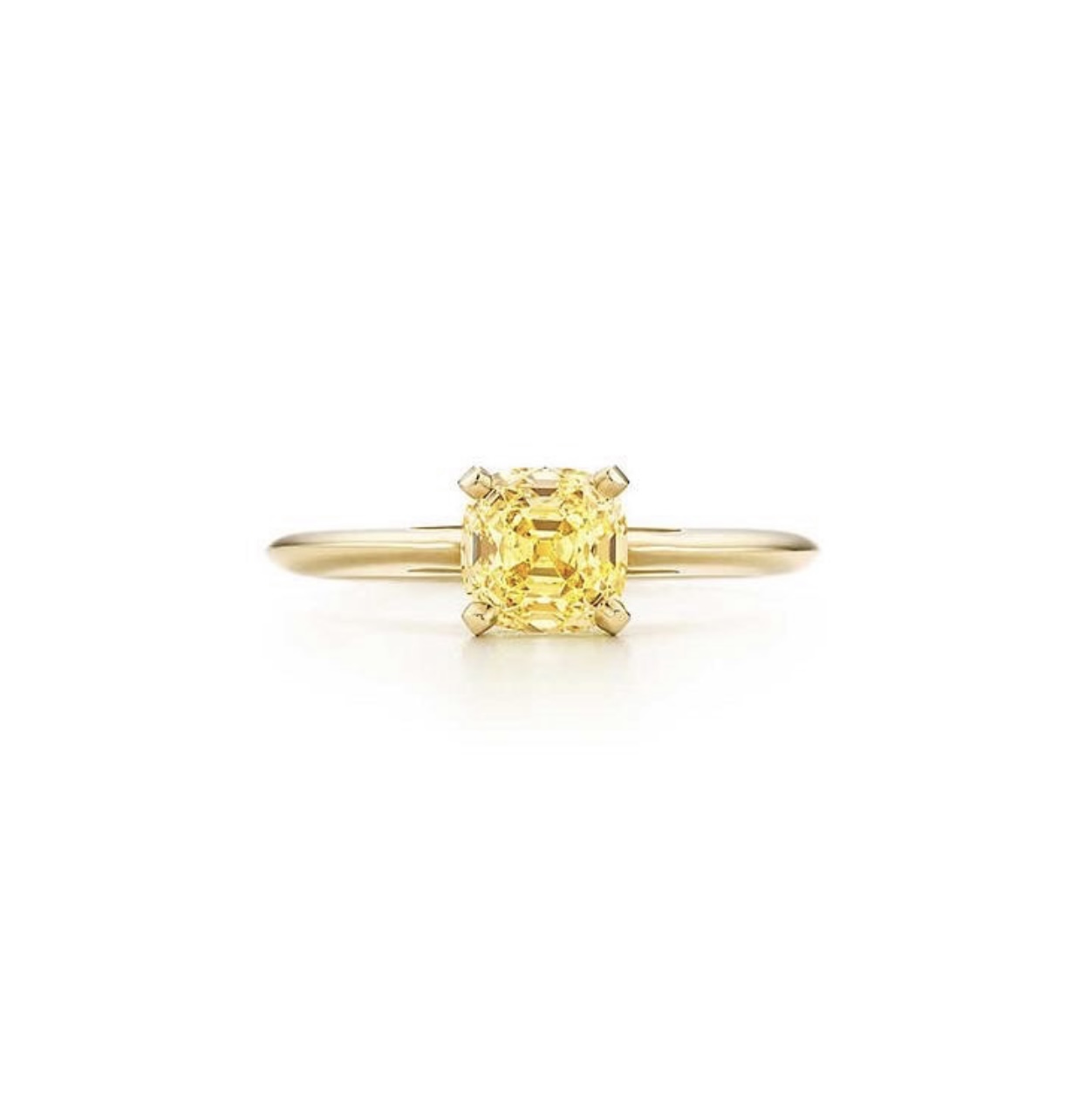 Кольцо с жёлтым бриллиантом «Ашер»(0,70 ct.) из золота 750