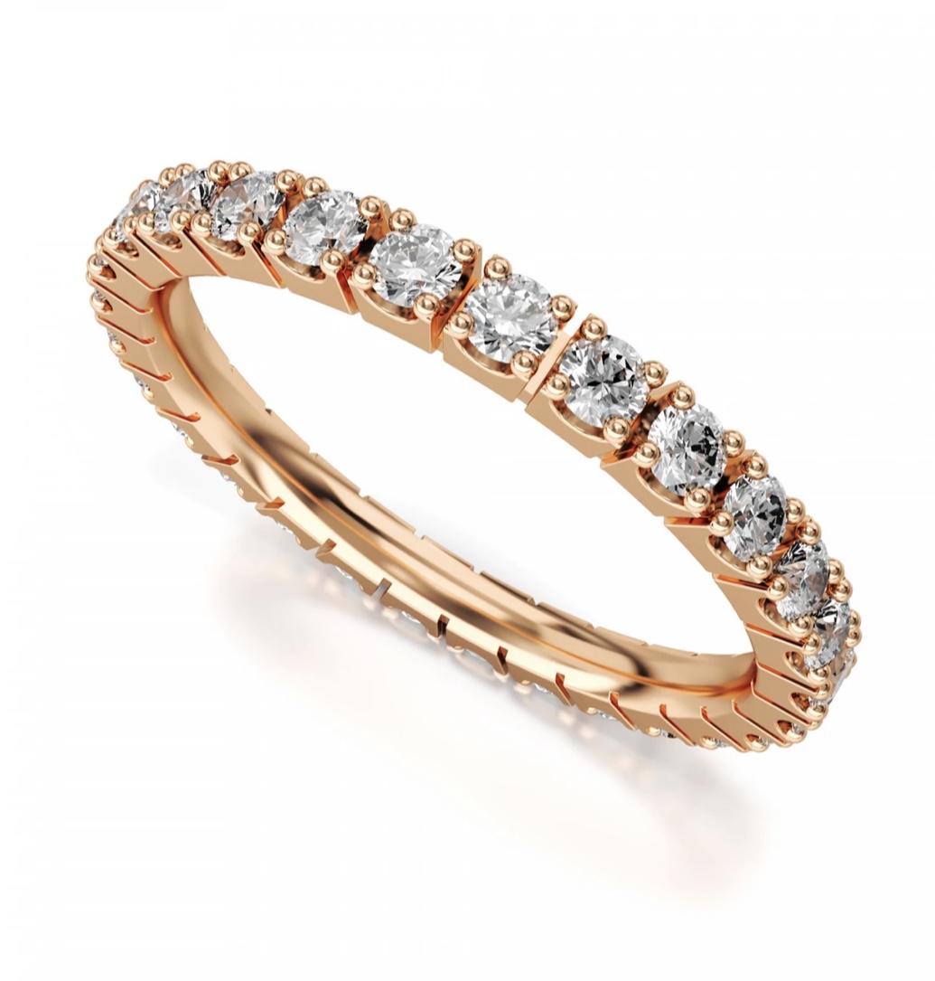Обручальное кольцо с бриллиантами(0,87 ct) из золота