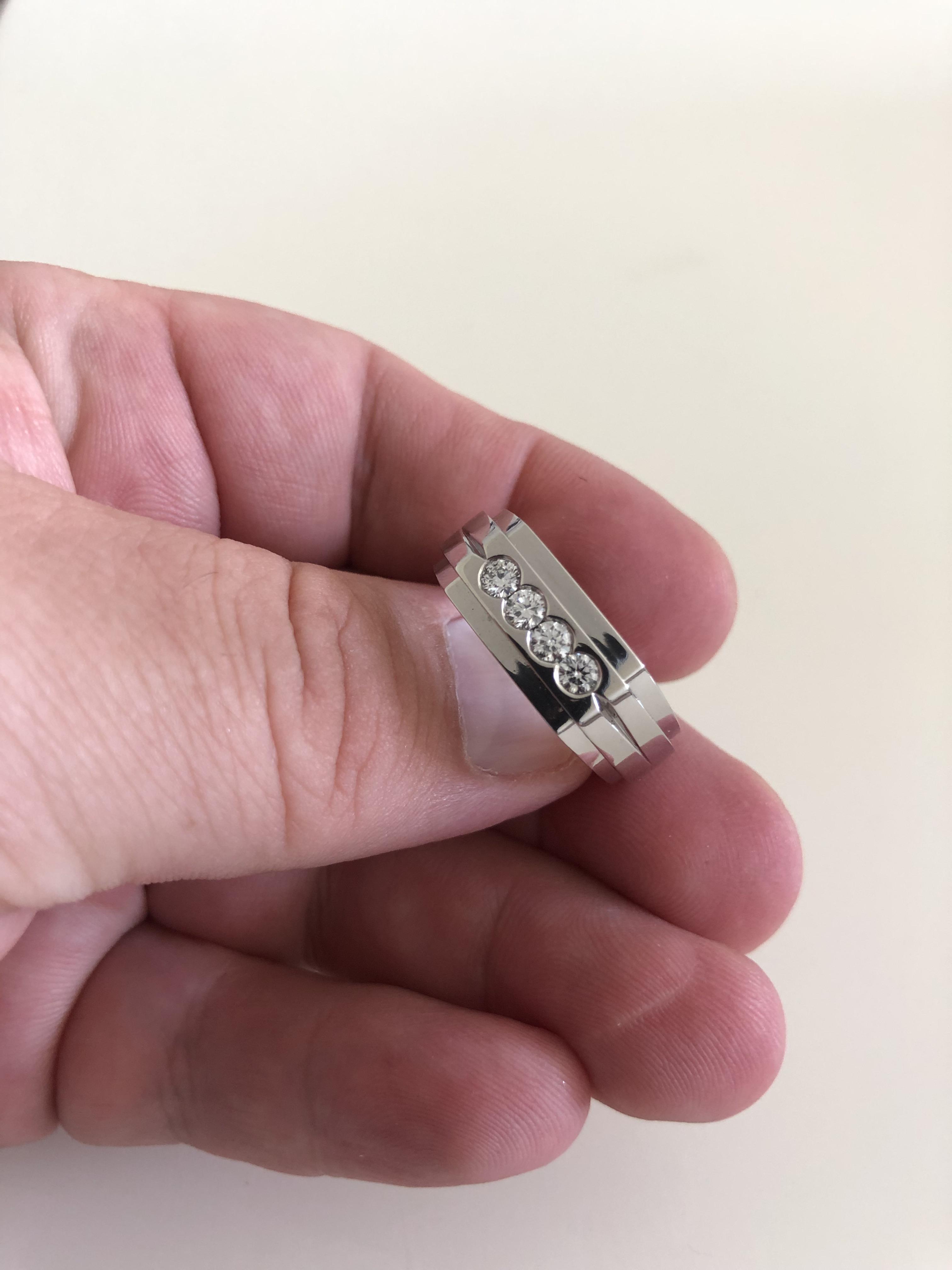 Мужское кольцо с бриллиантами(0,42 ct.) из платины