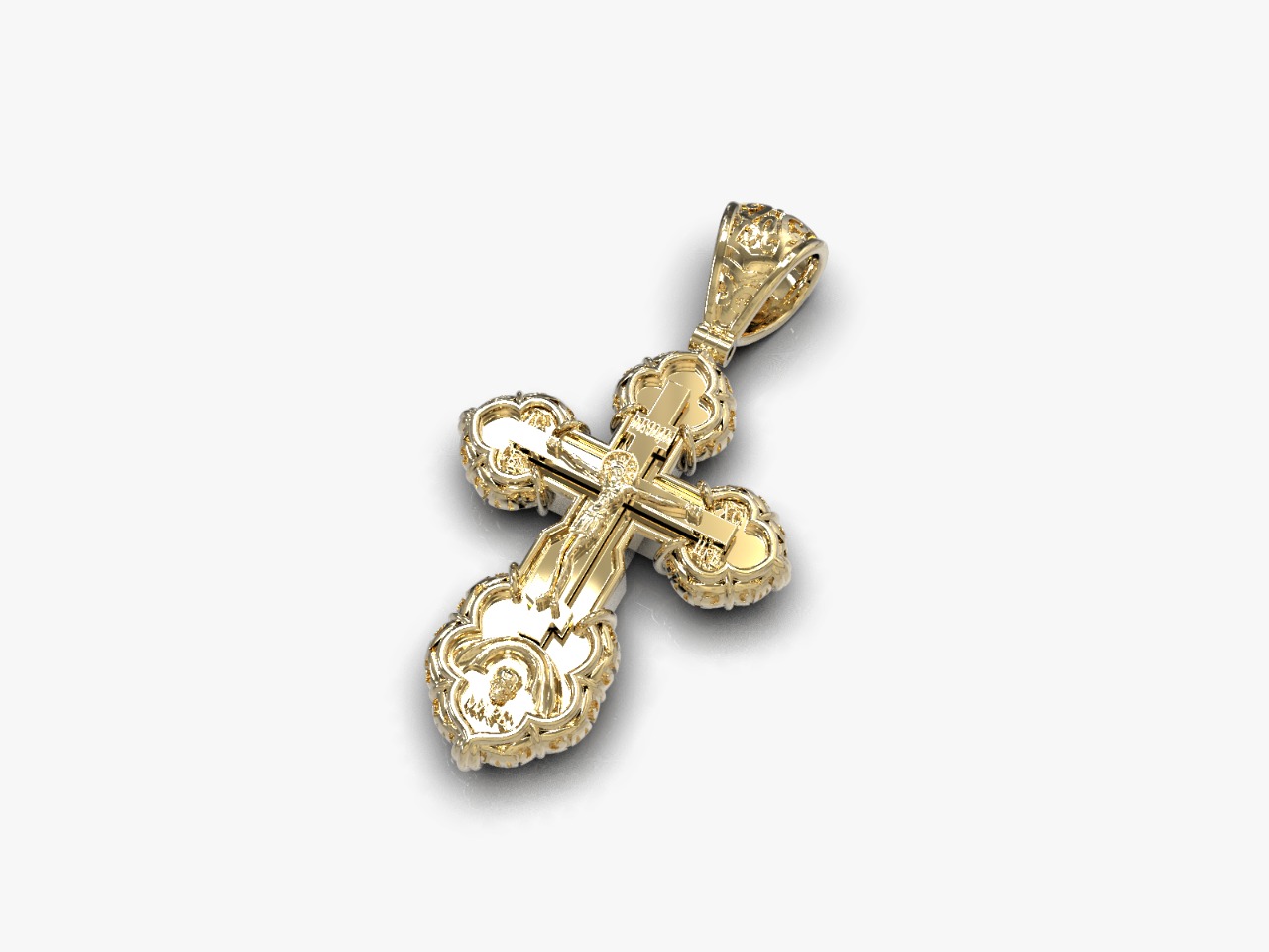 Православный крест из золота 750 пробы