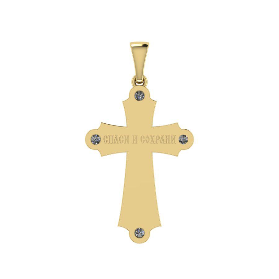 Православный крестик из золота с бриллиантами(0,48 ct.)