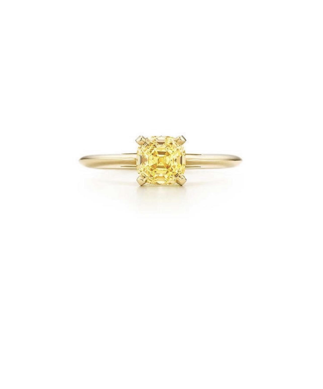Кольцо с жёлтым бриллиантом «Ашер»(1,13 ct.) из золота 750